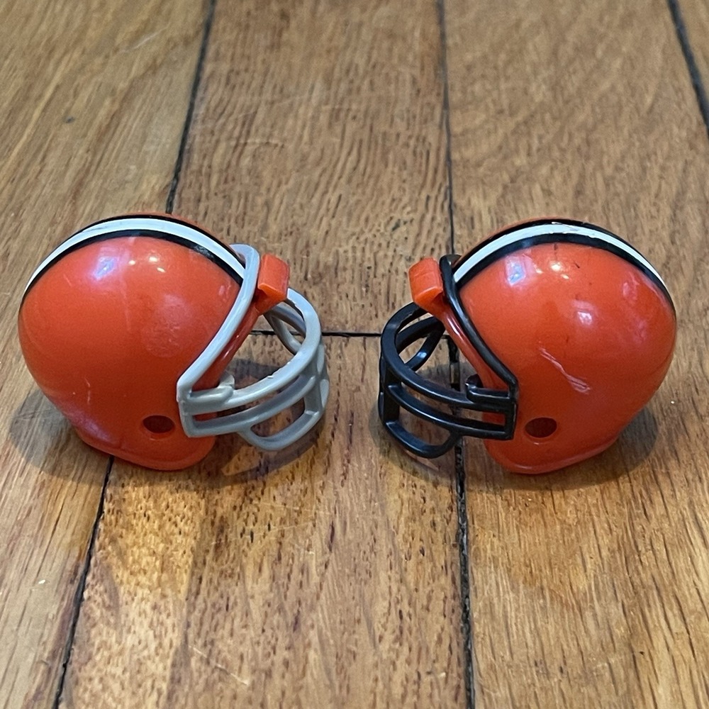 Cleveland Browns NFL Micro Mini 2 Inch Helmet Pair Set Of 2 Football Collectible